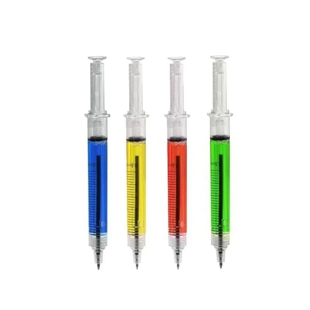 4Pack Funny Syringe Pen Set Creative Stationery Ballpoint Pens For Students Gifts 2