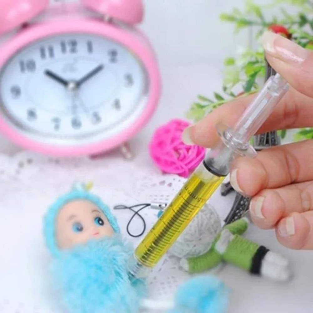 4Pack Funny Syringe Pen Set Creative Stationery Ballpoint Pens For Students Gifts 3