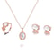 Natural Opal Jewelry Set 3Piece Matching Pendant Necklace Earrings Ring Elegant Gemstone Gift Set 5
