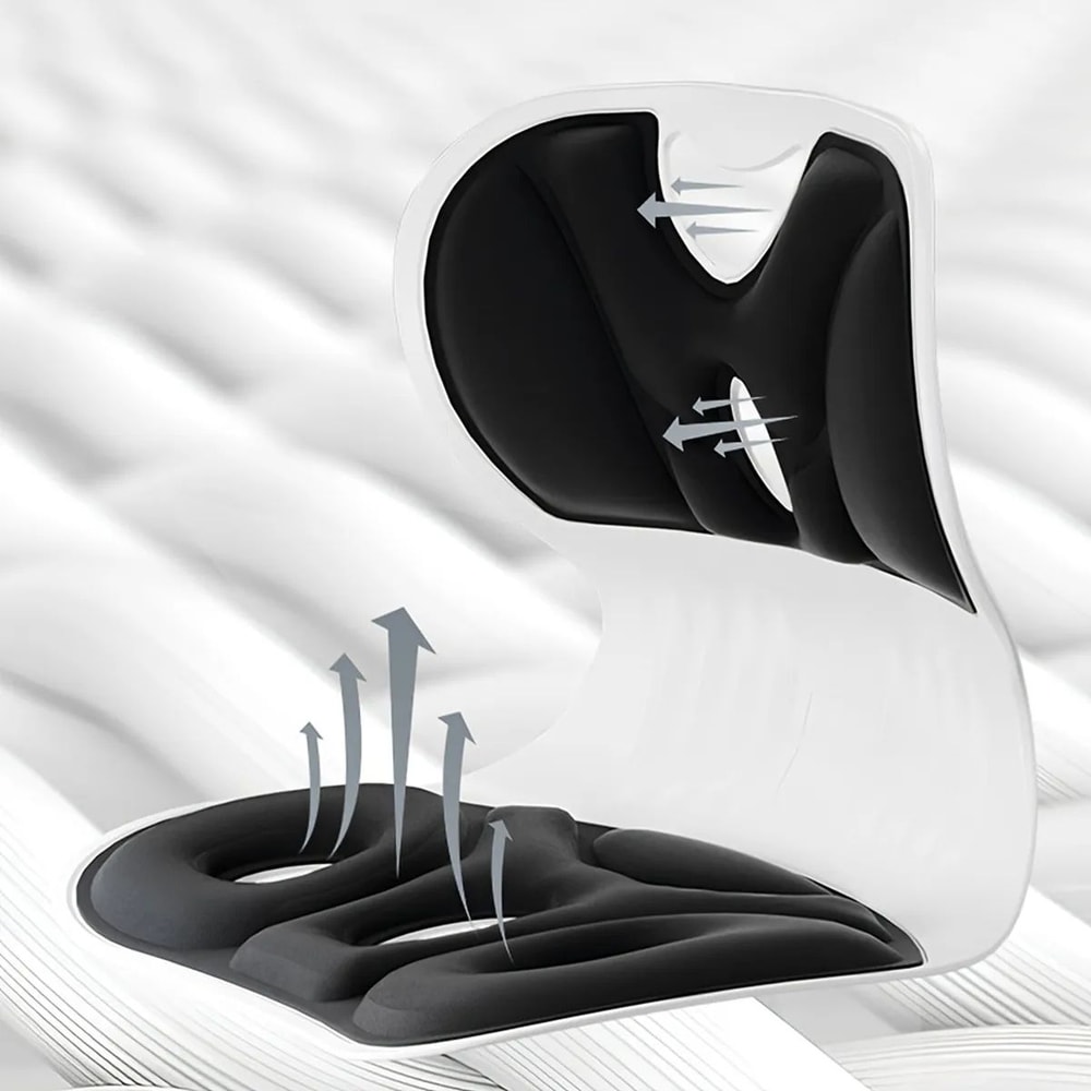 Ergonomic Lumbar Support Cushion Foldable Office Chair Back Support For Better Sitting Posture Lo 2