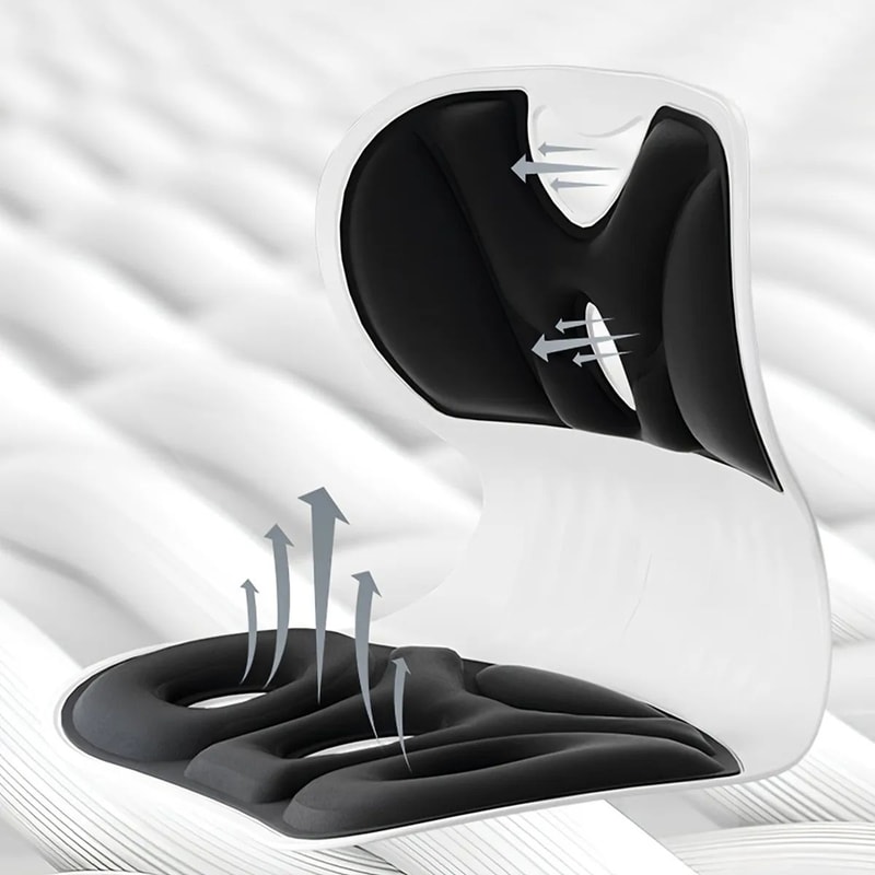 Ergonomic Lumbar Support Cushion Foldable Office Chair Back Support For Better Sitting Posture Lo 2