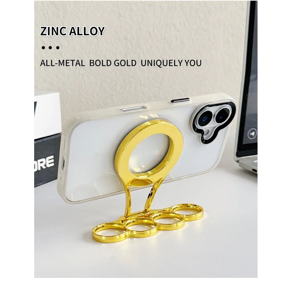 Tiger Claw DualSided Magnetic Phone Stand 360 Rotating Foldable Grip MagSafe Ring Holder 2