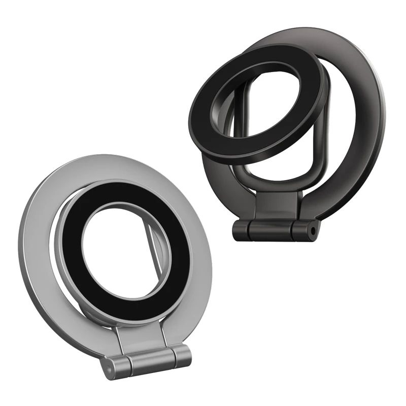 DoubleSided MagSafe Phone Grip Stand Foldable 360 Rotating Magnetic Ring Holder 1