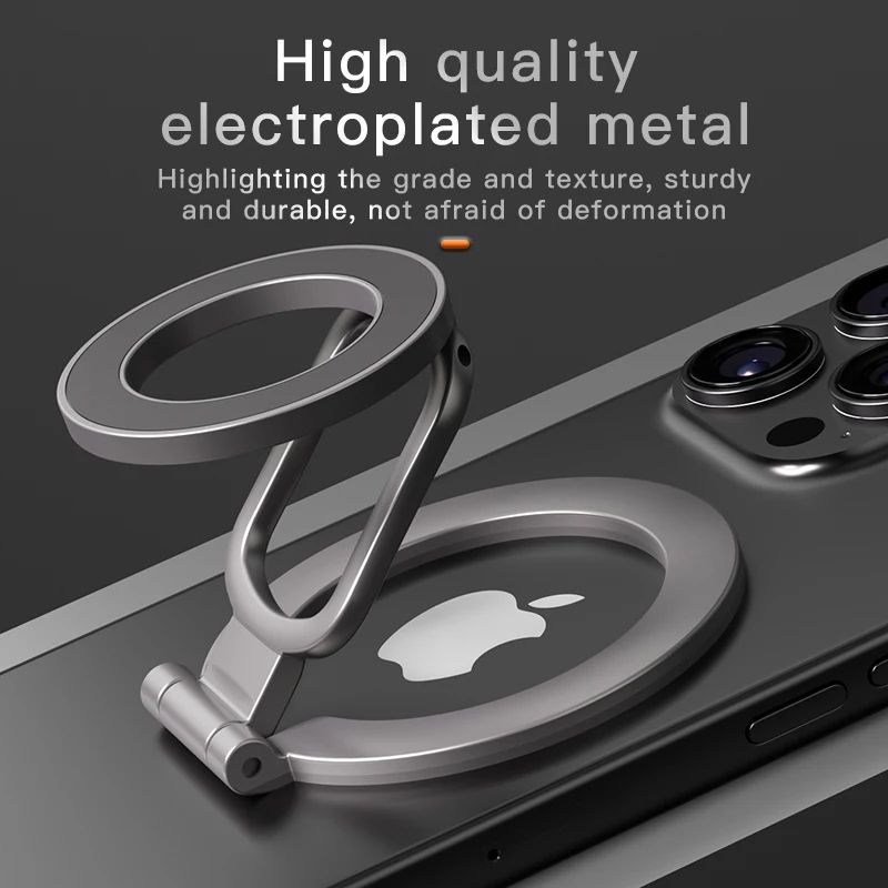 DoubleSided MagSafe Phone Grip Stand Foldable 360 Rotating Magnetic Ring Holder 3