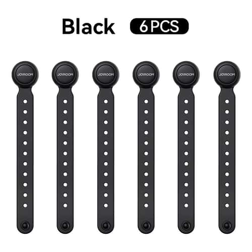 Magnetic Cable Management Ties (6-Pack) – Adjustable cable organizer straps for Clean Desks, Home & Office