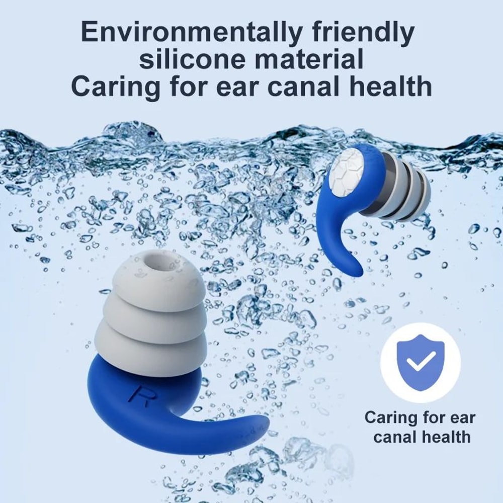QuietSeal Reusable Silicone Ear Plugs For Sleeping Swimming Noise Reduction Waterproof Comfort Fi 3