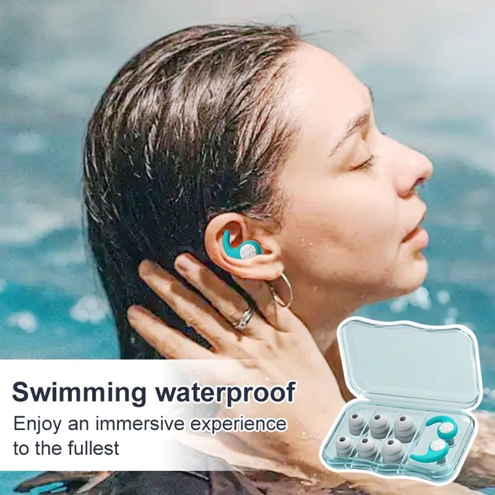 QuietSeal Reusable Silicone Ear Plugs For Sleeping Swimming Noise Reduction Waterproof Comfort Fi 4