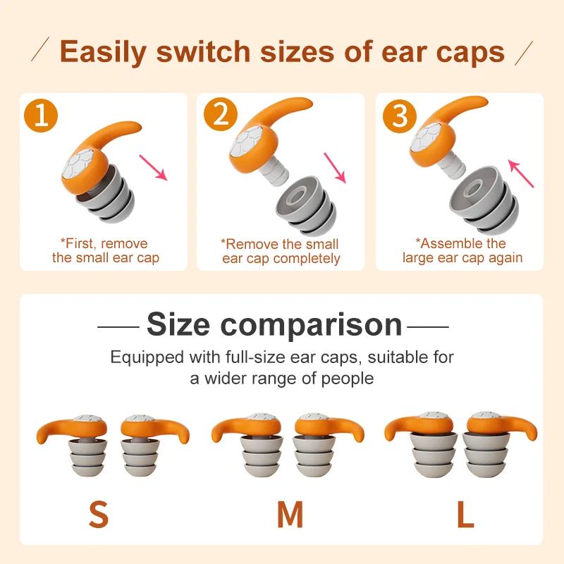 QuietSeal Reusable Silicone Ear Plugs For Sleeping Swimming Noise Reduction Waterproof Comfort Fi 5
