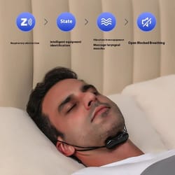 smart pulse anti snoring device breathing corrector - usb rechargeable sleep aid for quiet nights