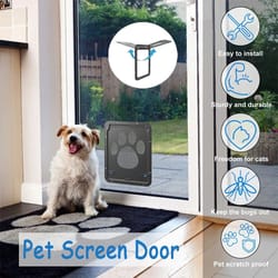 lockable magnetic pet screen door for cats & small dogs – easy-install screen & window pet door