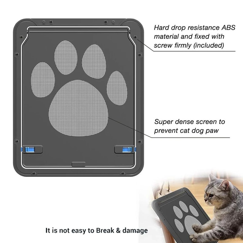 Lockable Magnetic Pet Screen Door For Cats Small Dogs EasyInstall Screen Window Pet Door 3