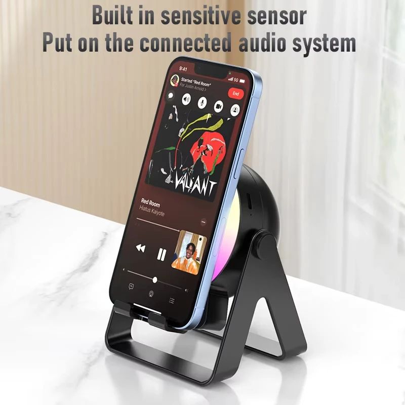 4in1 Wireless Induction Speaker Phone Stand With RGB Atmosphere Light 2