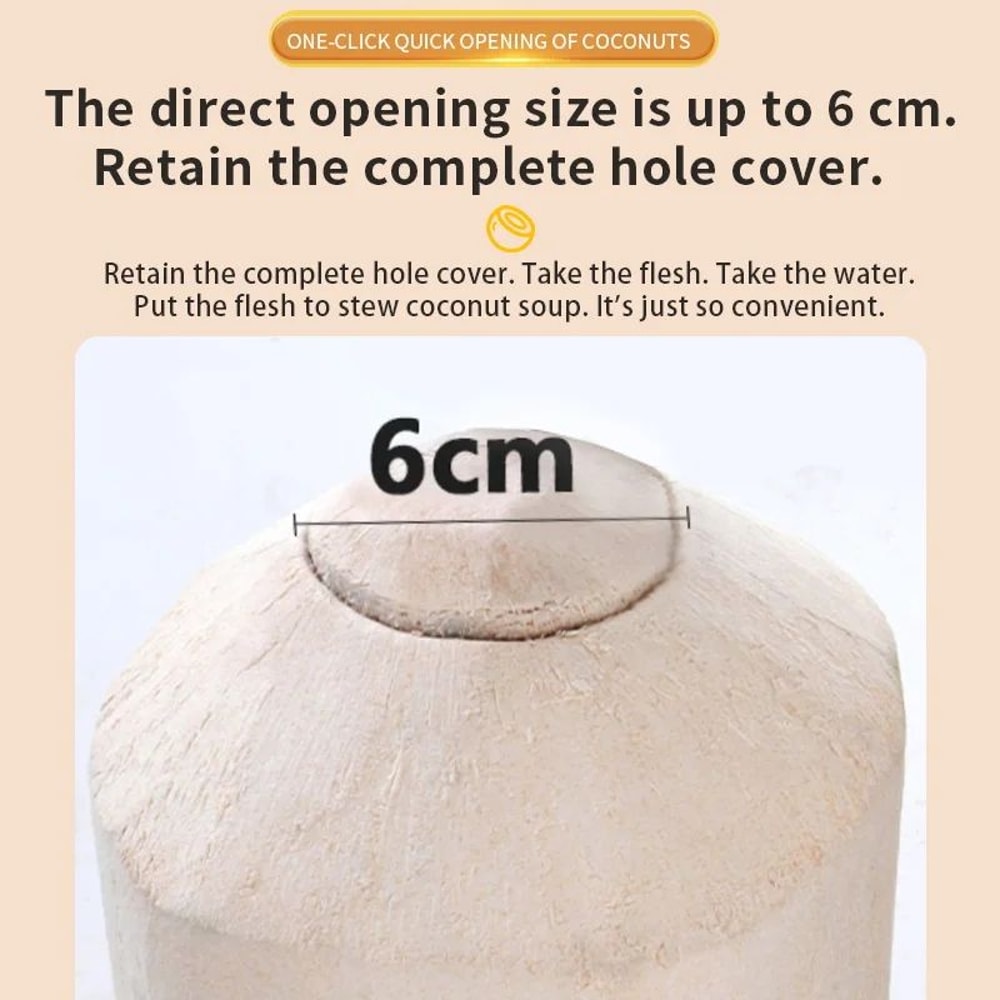 Automatic Coconut Opener Tool Set With Coconut Meat Scraper Quick Coconut Water Opener For Fresh C 3