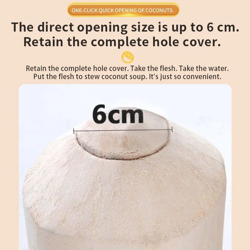 Automatic Coconut Opener Tool Set With Coconut Meat Scraper Quick Coconut Water Opener For Fresh C 3