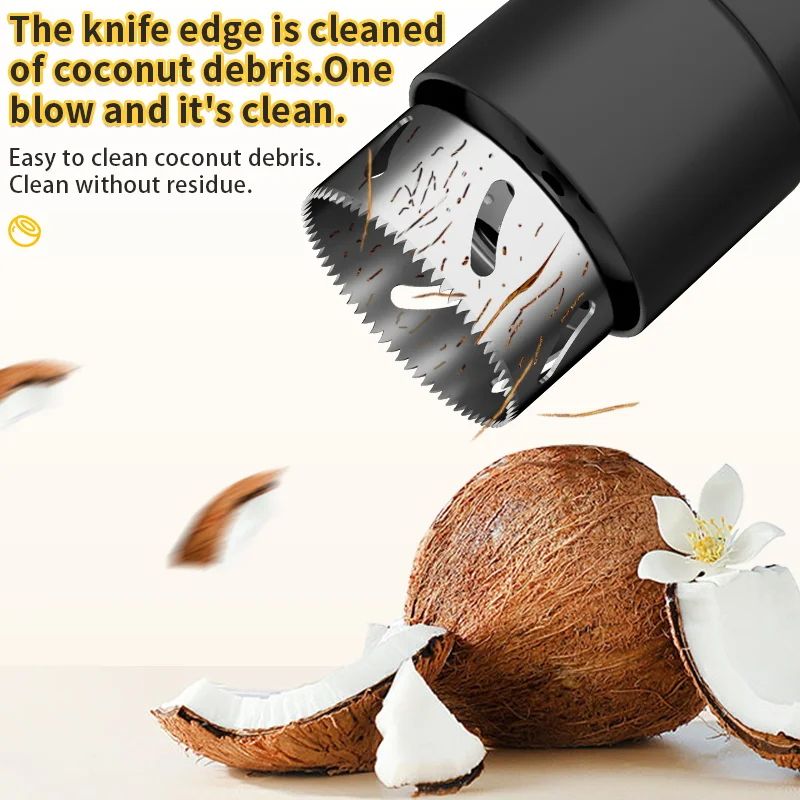 Automatic Coconut Opener Tool Set With Coconut Meat Scraper Quick Coconut Water Opener For Fresh C 4