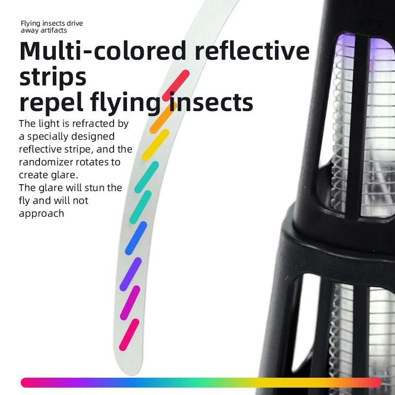 Qualitell 2in1 Fly Repellent Fan Bug Zapper Lamp Portable Food Protector For IndoorOutdoor Tables 1