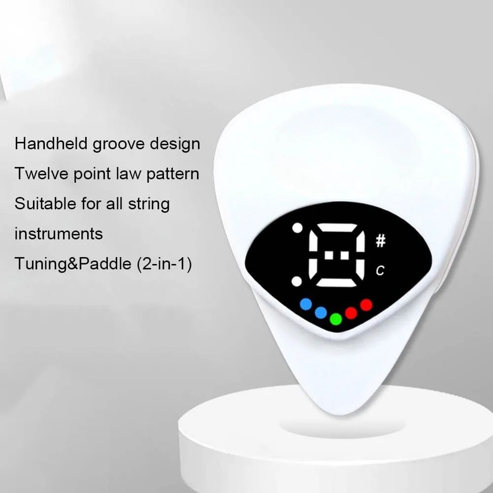 2in1 Guitar Tuner Pick RealTime Digital Chromatic Tuning For Acoustic Electric Players 4