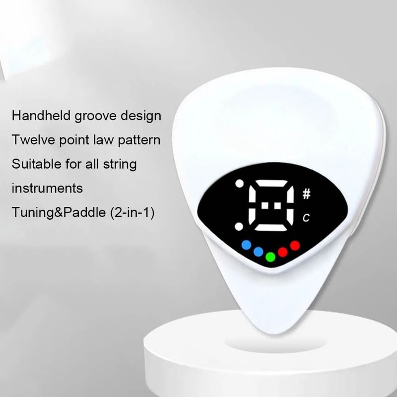 2in1 Guitar Tuner Pick RealTime Digital Chromatic Tuning For Acoustic Electric Players 4
