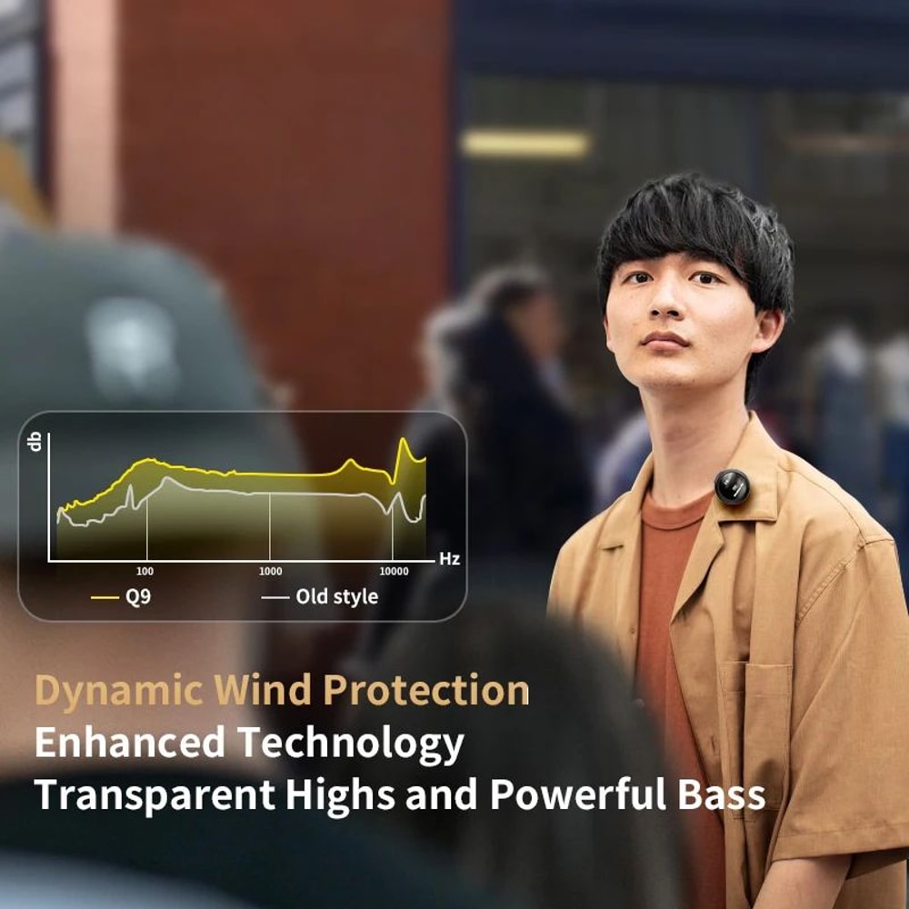 Magnetic Wireless Lavalier Microphone With Noise Reduction Digital Display Charging Case For IPhon 1