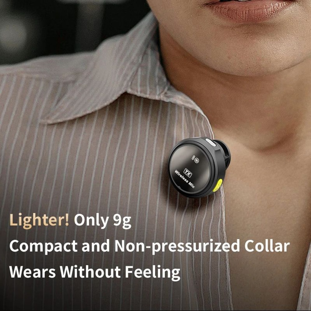 Magnetic Wireless Lavalier Microphone With Noise Reduction Digital Display Charging Case For IPhon 2