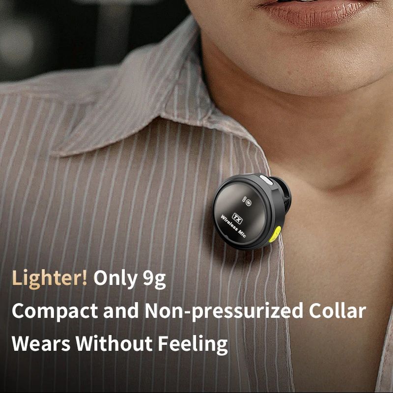 Magnetic Wireless Lavalier Microphone With Noise Reduction Digital Display Charging Case For IPhon 2