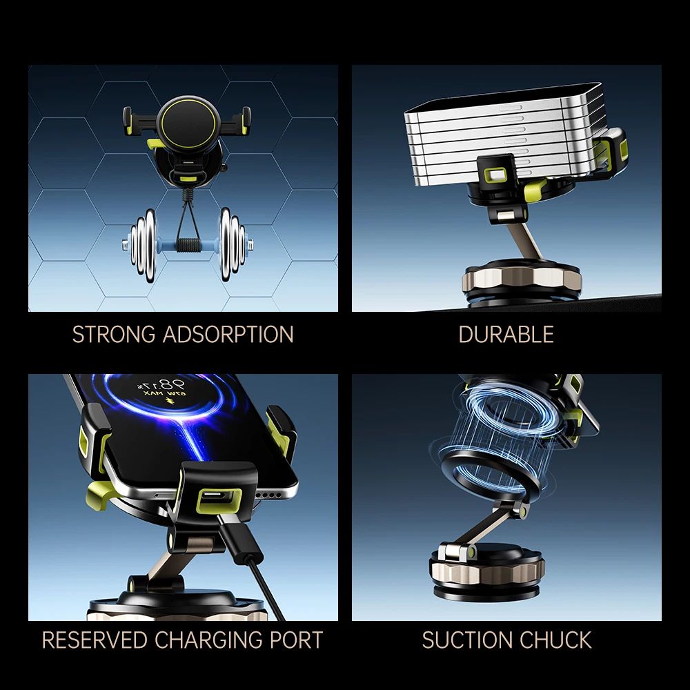 VacuumLock Magnetic Car Phone Holder 360 Rotating MagSafeReady Dashboard Mount 2