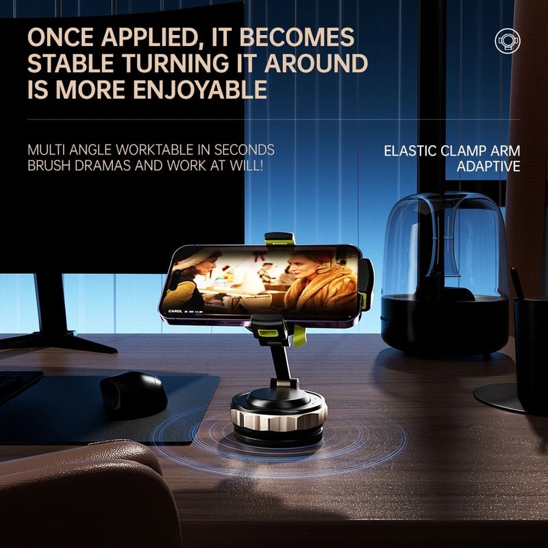 VacuumLock Magnetic Car Phone Holder 360 Rotating MagSafeReady Dashboard Mount 3