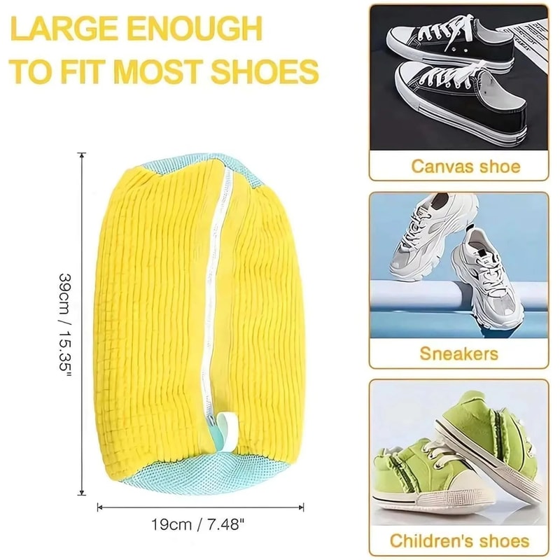 Reusable Shoe Washing Machine Bag For Washer Dryer Padded Laundry Shoe Bag For Sneakers All Shoe 3