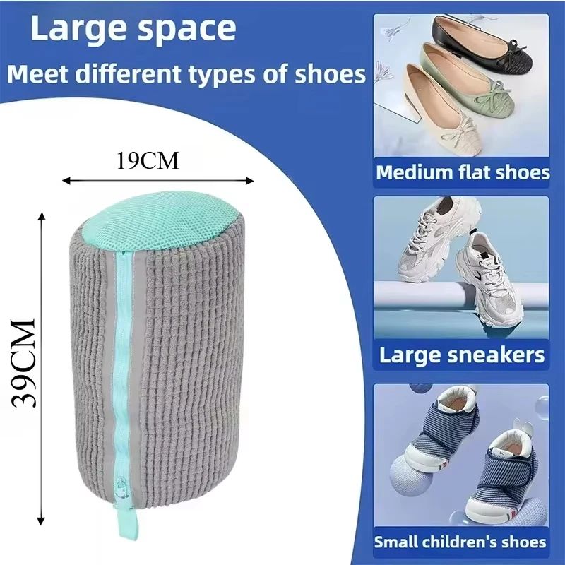 Reusable Shoe Washing Machine Bag For Washer Dryer Padded Laundry Shoe Bag For Sneakers All Shoe 6