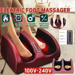 shiatsu electric foot massager with heat therapy and compression for deep foot pain relief