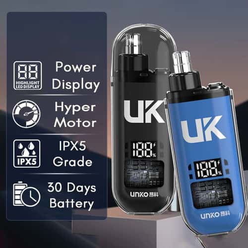 Rechargeable Nose & Ear Hair Trimmer - Mini Electric Nose Trimmer for Travel-Ready, Painless Grooming