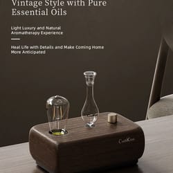 vintage tungsten filament essential oil diffuser lamp + aromatherapy humidifier night light