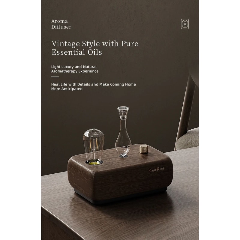 Vintage Tungsten Filament Essential Oil Diffuser Lamp Aromatherapy Humidifier Night Light 0