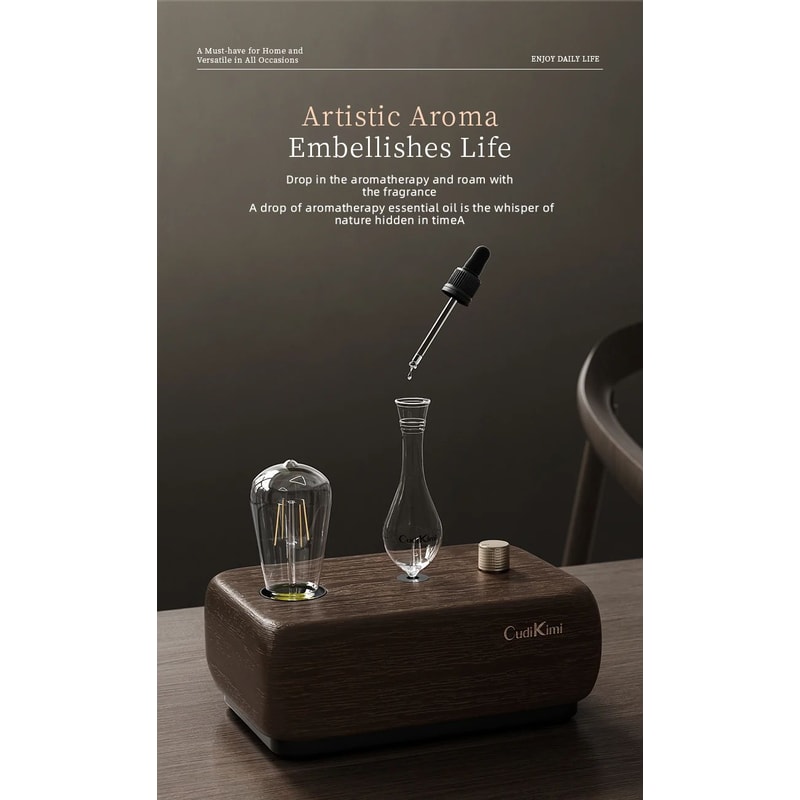 Vintage Tungsten Filament Essential Oil Diffuser Lamp Aromatherapy Humidifier Night Light 1