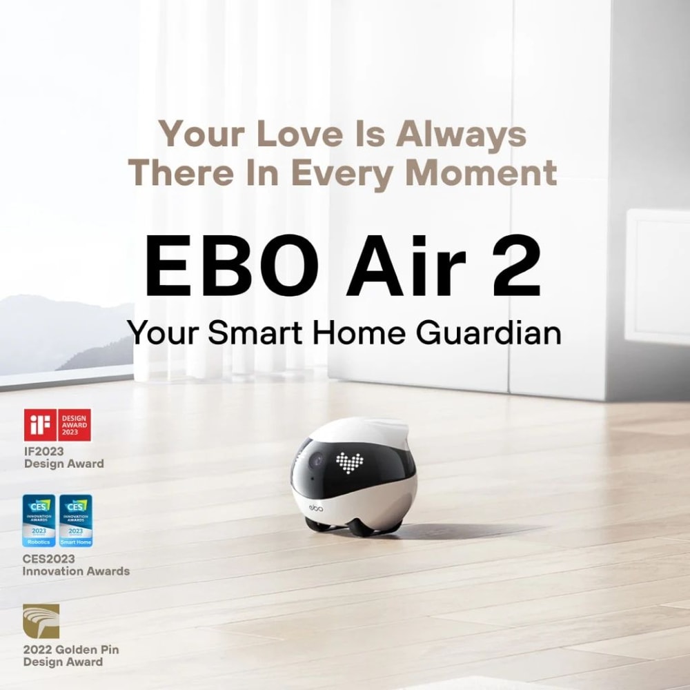 Enabot EBO Air 2K Pet Camera Robot Mobile Security Camera For Remote Home Monitoring 4