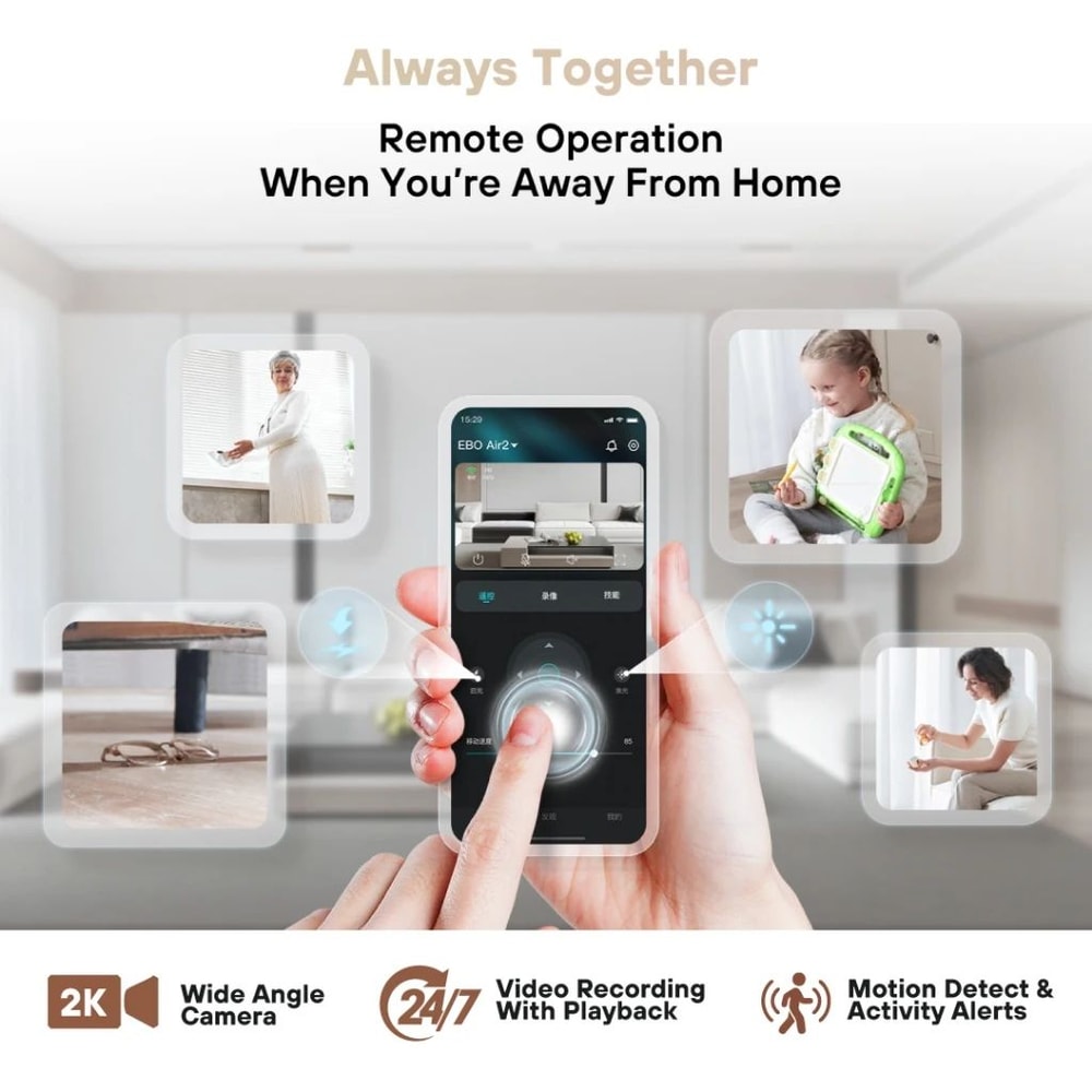 Enabot EBO Air 2K Pet Camera Robot Mobile Security Camera For Remote Home Monitoring 5