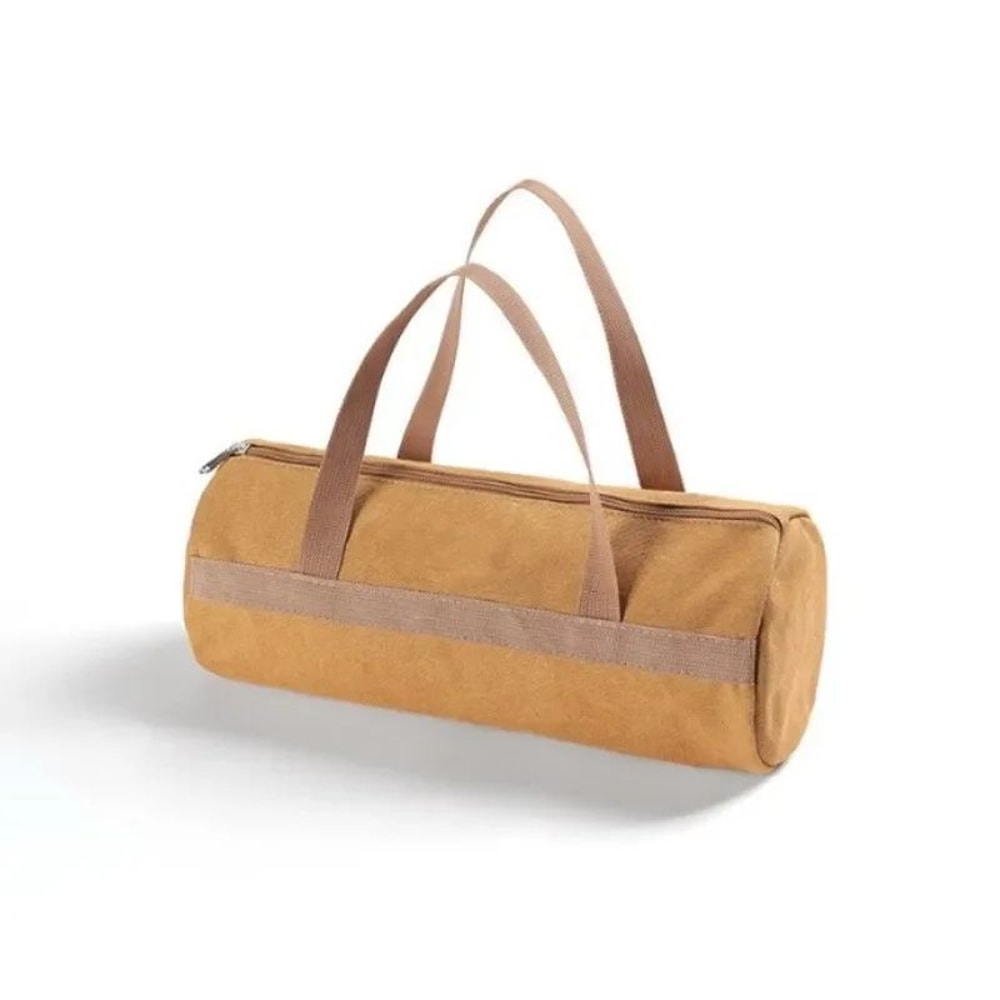 Large Capacity Tent Stake Bag Washed Canvas Camping Tool Organizer For Tent Pegs Ground Nails 1