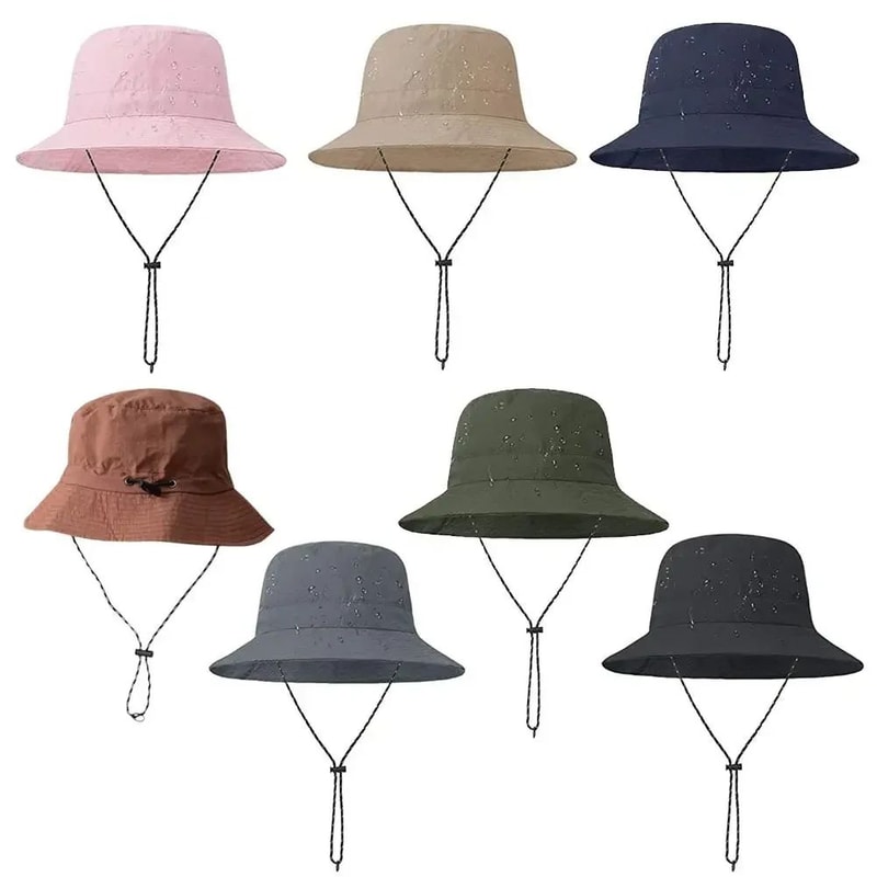 Waterproof UV Protection Bucket Hat Wide Brim Summer Outdoor Fisherman Cap 4