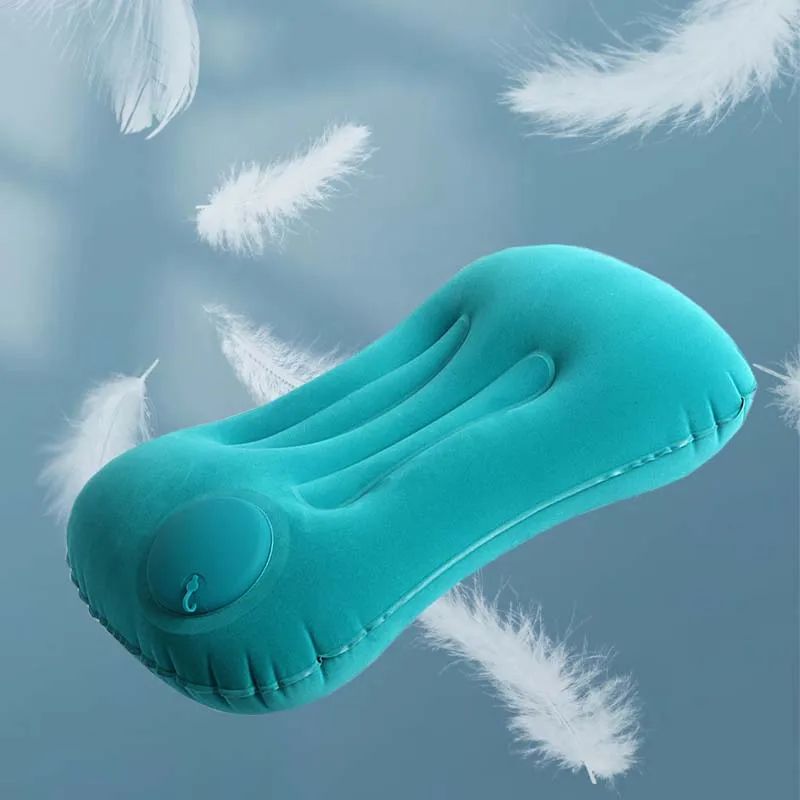 PressToInflate Inflatable Travel Pillow Compact UShaped Neck Pillow For Planes Cars Outdoor Trips 4