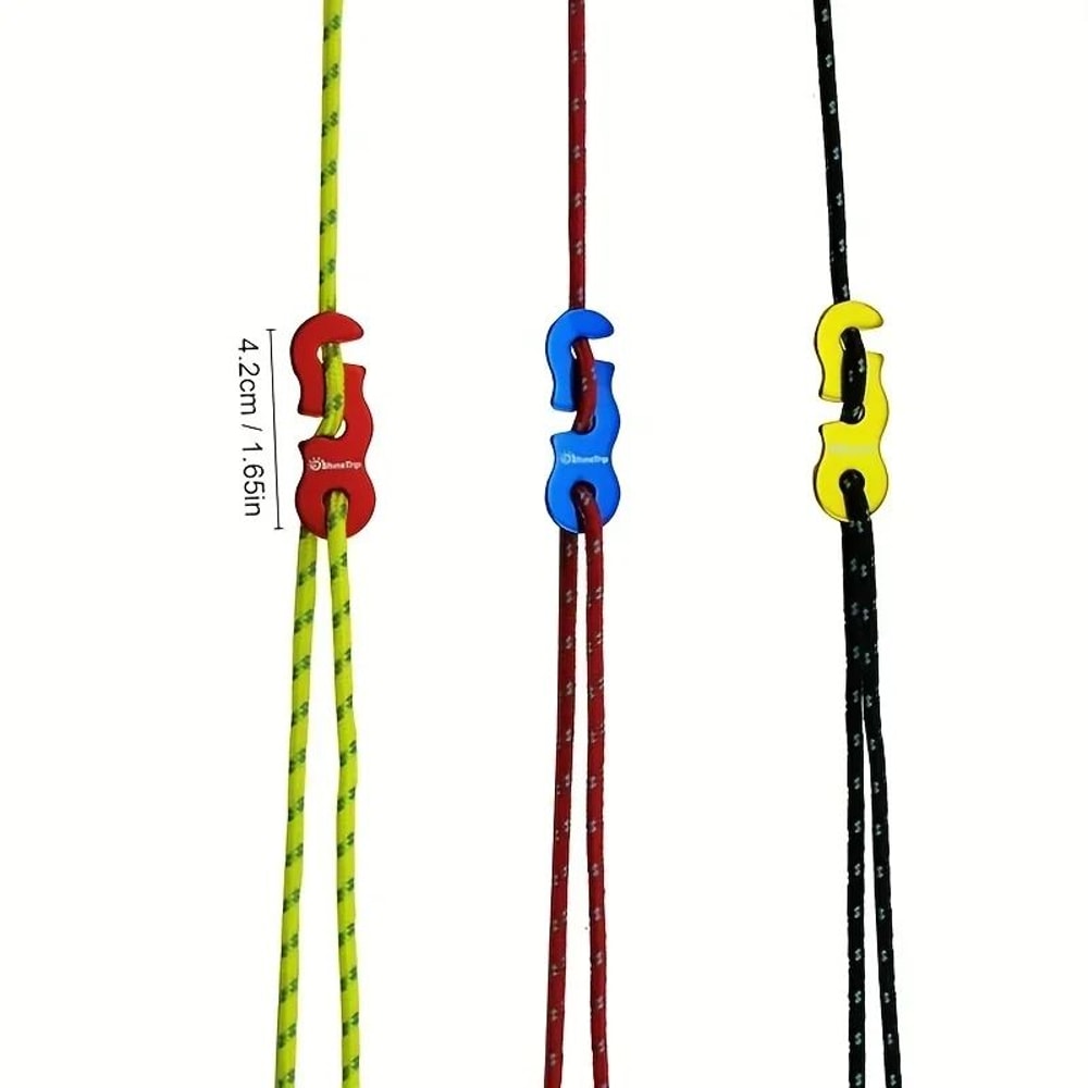 Reflective Guy Line Ropes 4Pack Reinforced Windproof Tent Ropes With Adjustable Buckles For Tent C 3