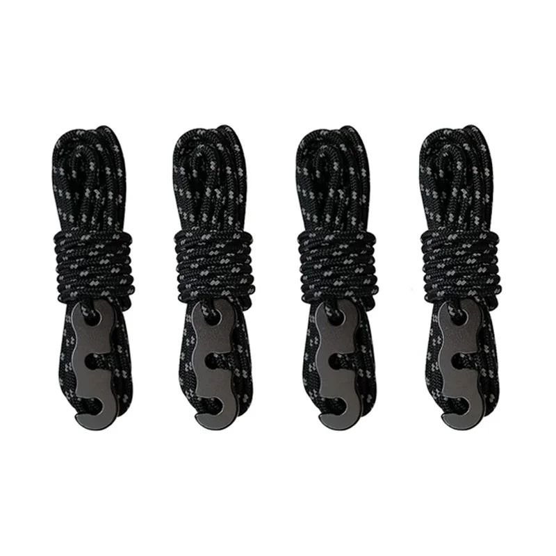 Reflective Guy Line Ropes 4Pack Reinforced Windproof Tent Ropes With Adjustable Buckles For Tent C 6