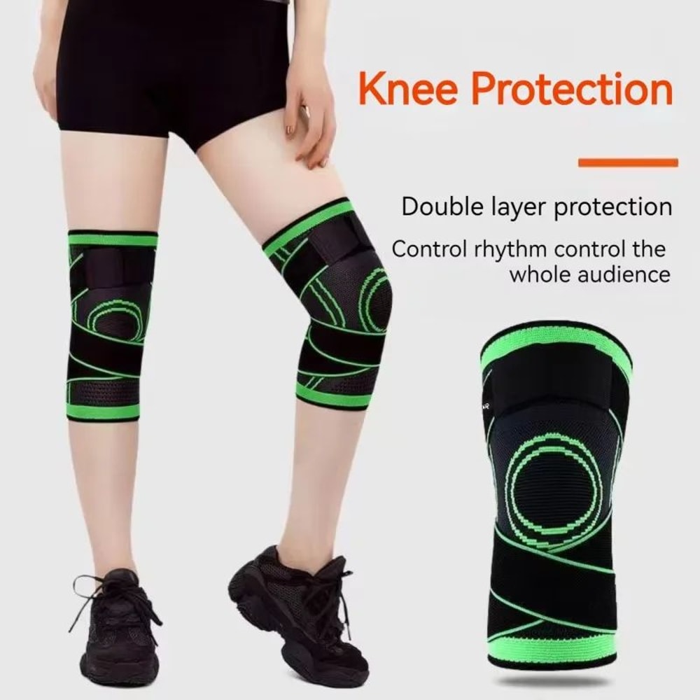 Compression Knee Sleeve Brace Breathable Knit Sports Knee Pad For Warmth Everyday Support 2