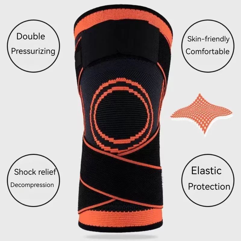 Compression Knee Sleeve Brace Breathable Knit Sports Knee Pad For Warmth Everyday Support 4