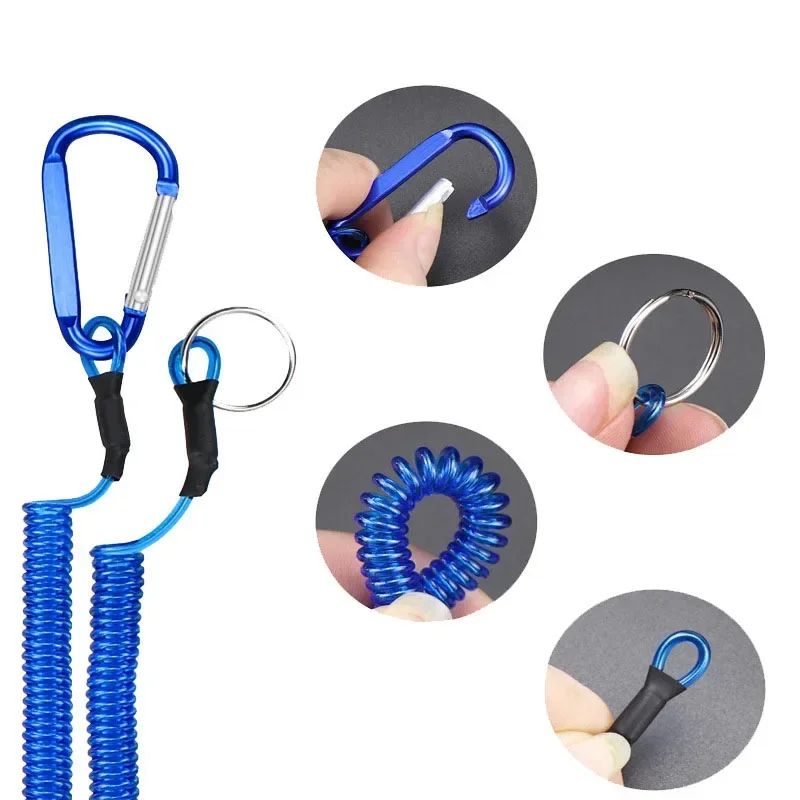 Magnetic Fishing Lanyard QuickRelease AntiLost Steel Wire Tool Tether 15m Stretch 2
