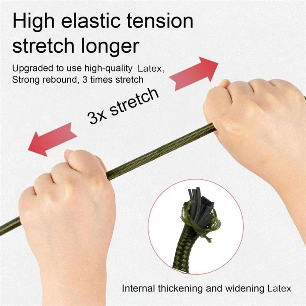 Heavy Duty Carabiner Bungee Cord TieDown Straps For Kayak Camping Cargo 2