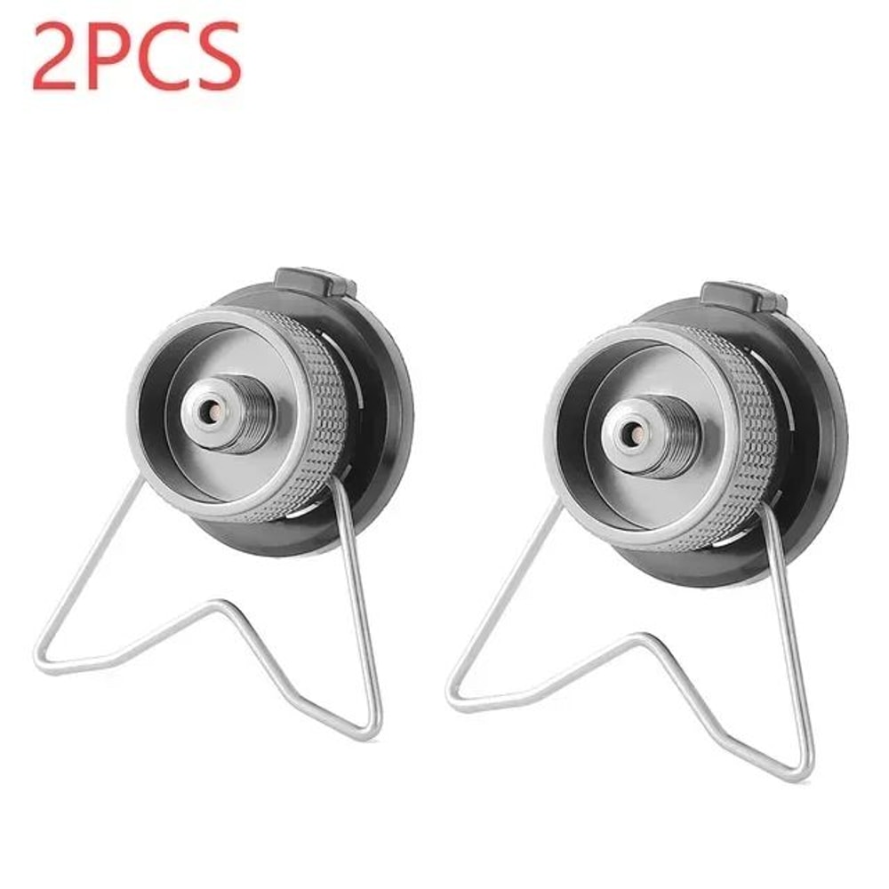 Butane Canister Adapter With Bracket EN417 Lindal Valve Camping Stove Fuel Connector 7