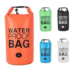 2l waterproof dry bag roll-top storage pouch for kayaking, swimming & hiking
