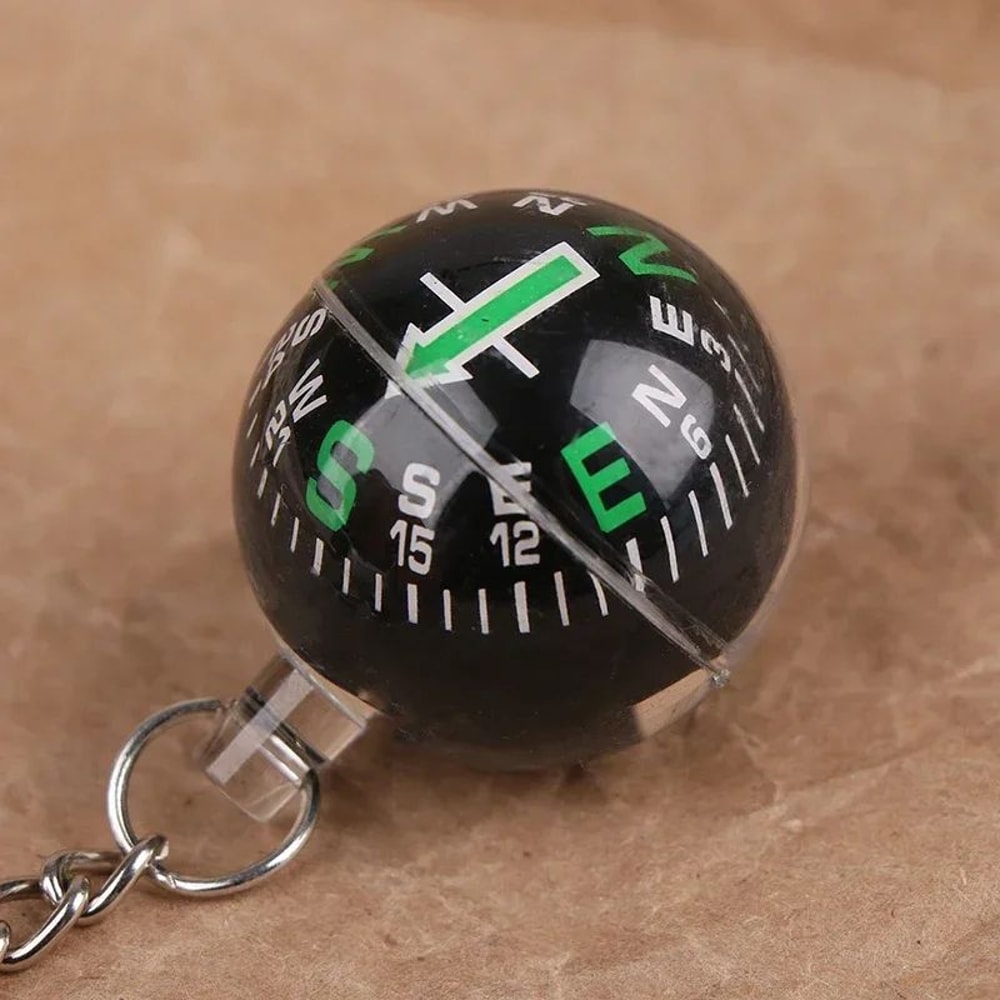 Portable Keychain Compass Mini Survival Emergency Direction Finder For Hiking Travel 2