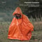 Emergency Thermal Rain Poncho Blanket Waterproof Survival Rain Gear With Hood 2