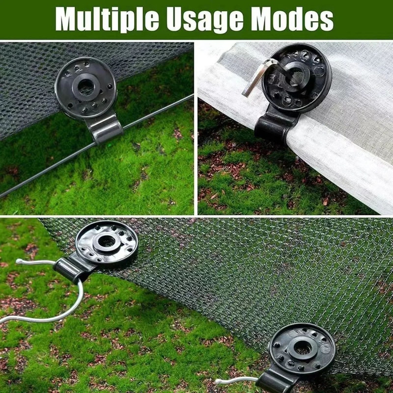 HeavyDuty Shade Cloth Clips Set Reusable Shade Cloth Clips Windproof Awning Clips With Rope Hole 1